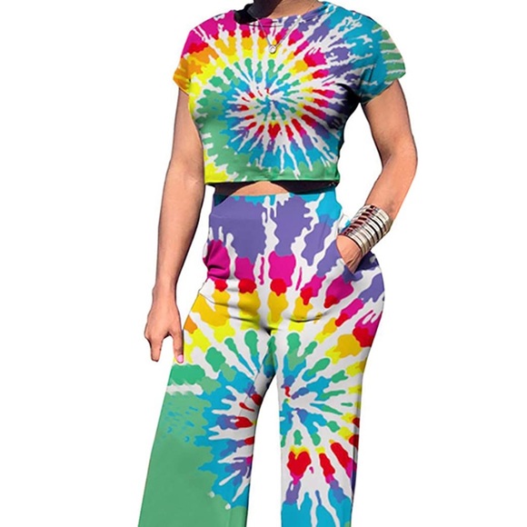 Tie dye Wide Leg 2pc Set size 3XL - Picture 1 of 6